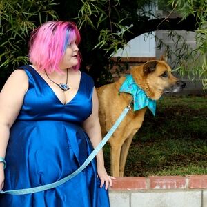 Fashion Nova Blue Shirt and skirt